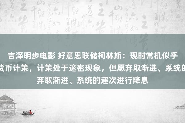 吉泽明步电影 好意思联储柯林斯：现时常机似乎合乎开动松开货币计策，计策处于邃密现象，但愿弃取渐进、系统的递次进行降息
