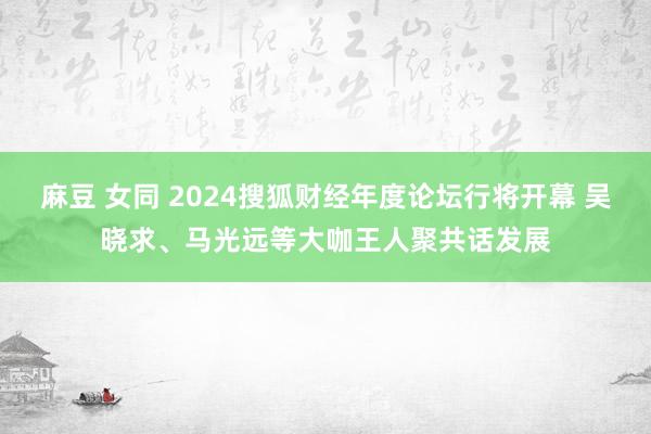 麻豆 女同 2024搜狐财经年度论坛行将开幕 吴晓求、马光远等大咖王人聚共话发展